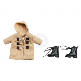 Original Character Parts for Nendoroid Doll figúrkas Warm Clothing Set: Boots & Duffle Coat (Beige)